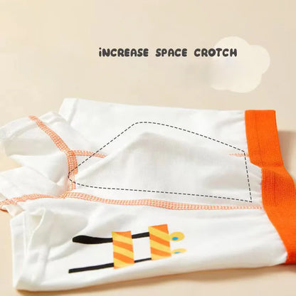 Children's Cotton Underwear Boy Briefs with Cartoon Design