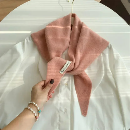 Wool Triangle Scarf for Women - Multi-functional Knitted Scarf