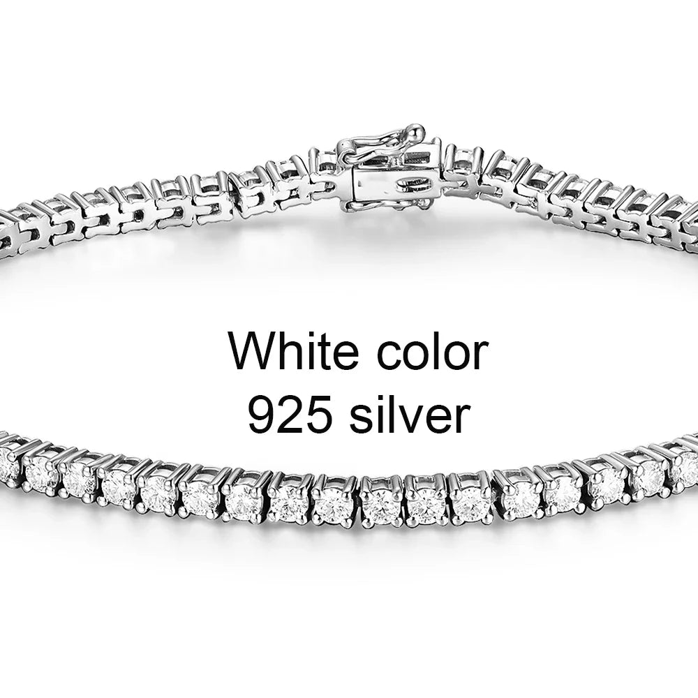 Moissanite Tennis Bracelet for Women in 14K Gold