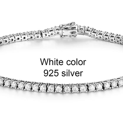 Moissanite Tennis Bracelet for Women in 14K Gold