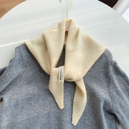 Wool Triangle Scarf for Women - Multi-functional Knitted Scarf