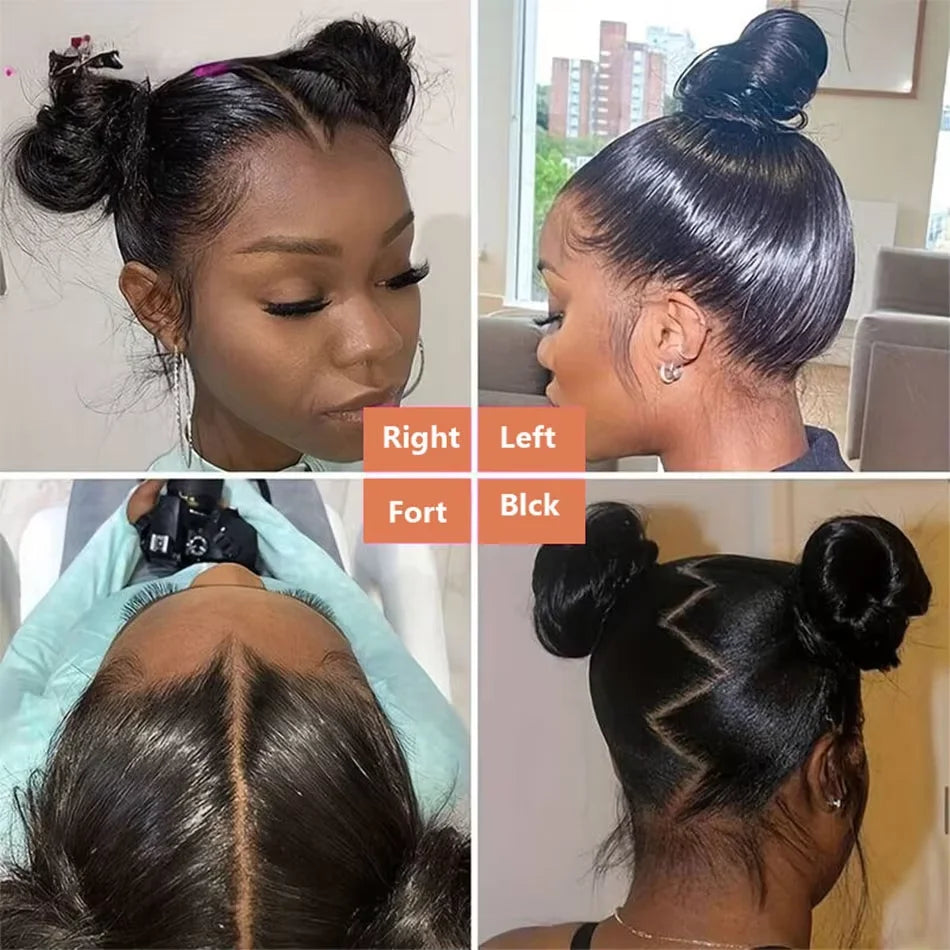 30 Inch Natural Black 360 Lace Front Human Hair Wig