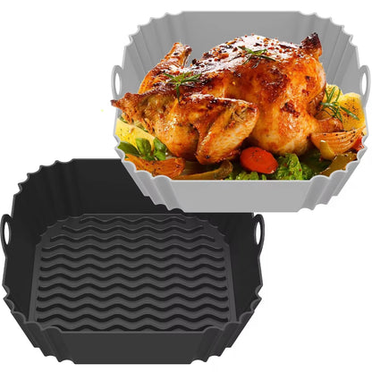 Silicone Air Fryer Pot Tray Baking Mold for Kitchen