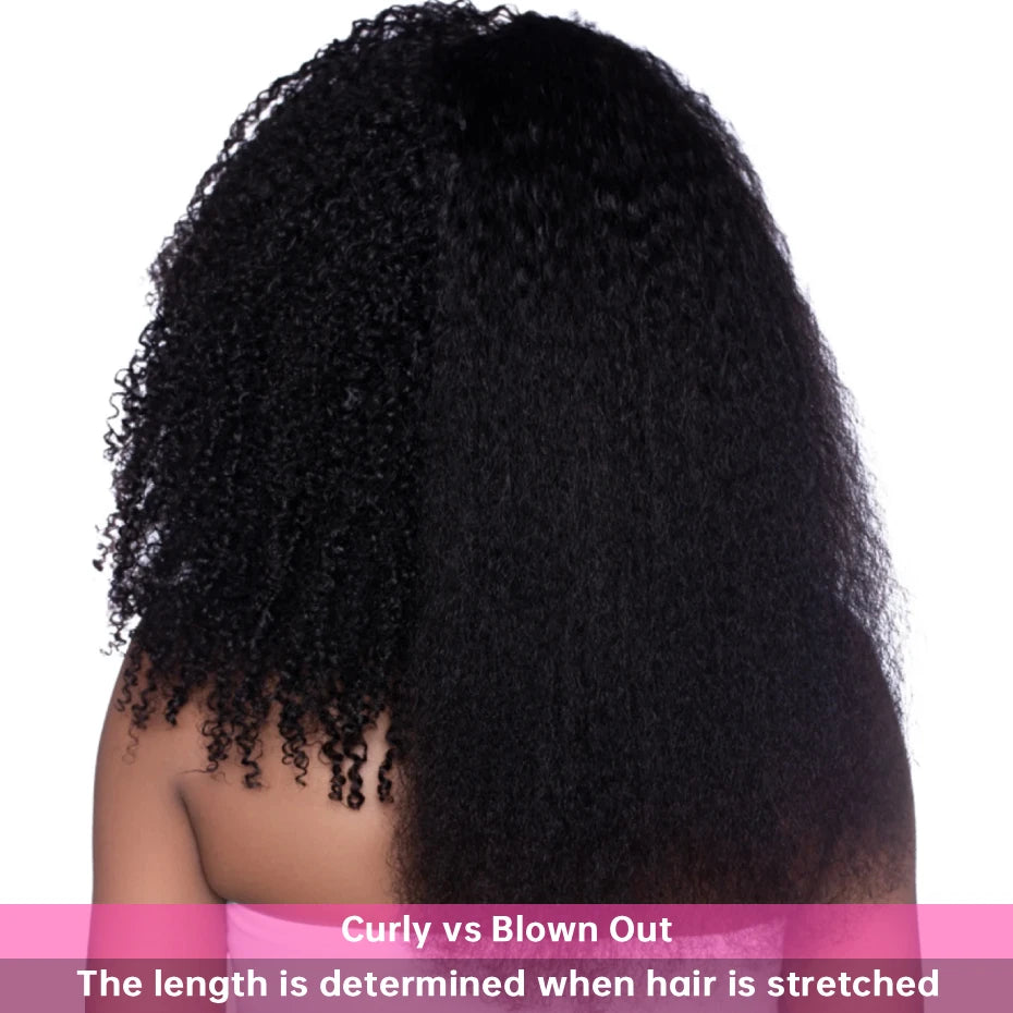 Kinky Curly Half Wig 250 Density Human Hair 26 Inch
