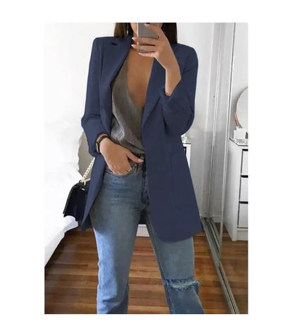 Slim Fit Polo Neck Cardigan Women's Coat