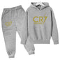 Ronaldo CR7 Print Hoodie and Pants Set for Children