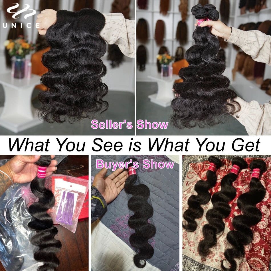 Body Wave 100% Human Hair Bundles Natural Color
