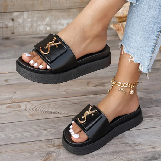 Women’s Platform Slides Casual Non-Slip Slippers
