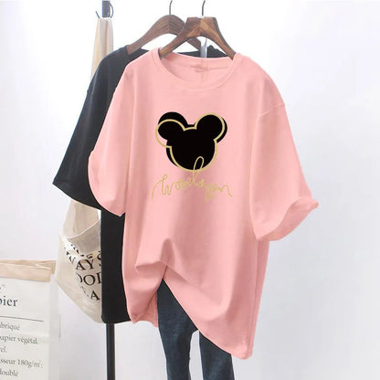 Short Sleeve O-Neck Maternity Cotton Nursing Tee