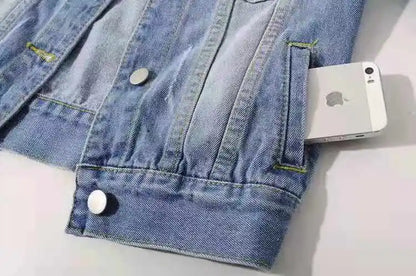 Women Cotton Denim Jacket Casual Spring Autumn Coat