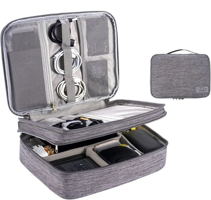 Leather Cable Storage Bag Waterproof Organizer