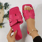 Chic Womens Slide Sandals Casual Flat Open Toe