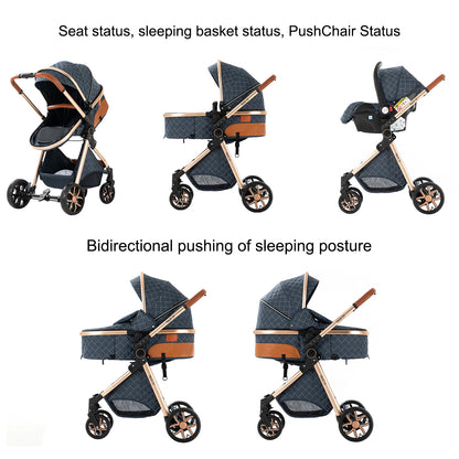 Lightweight 3 in 1 Baby Stroller Travel System