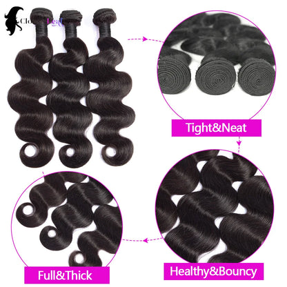 24 Inch Body Wave Brazilian Raw Hair Bundles