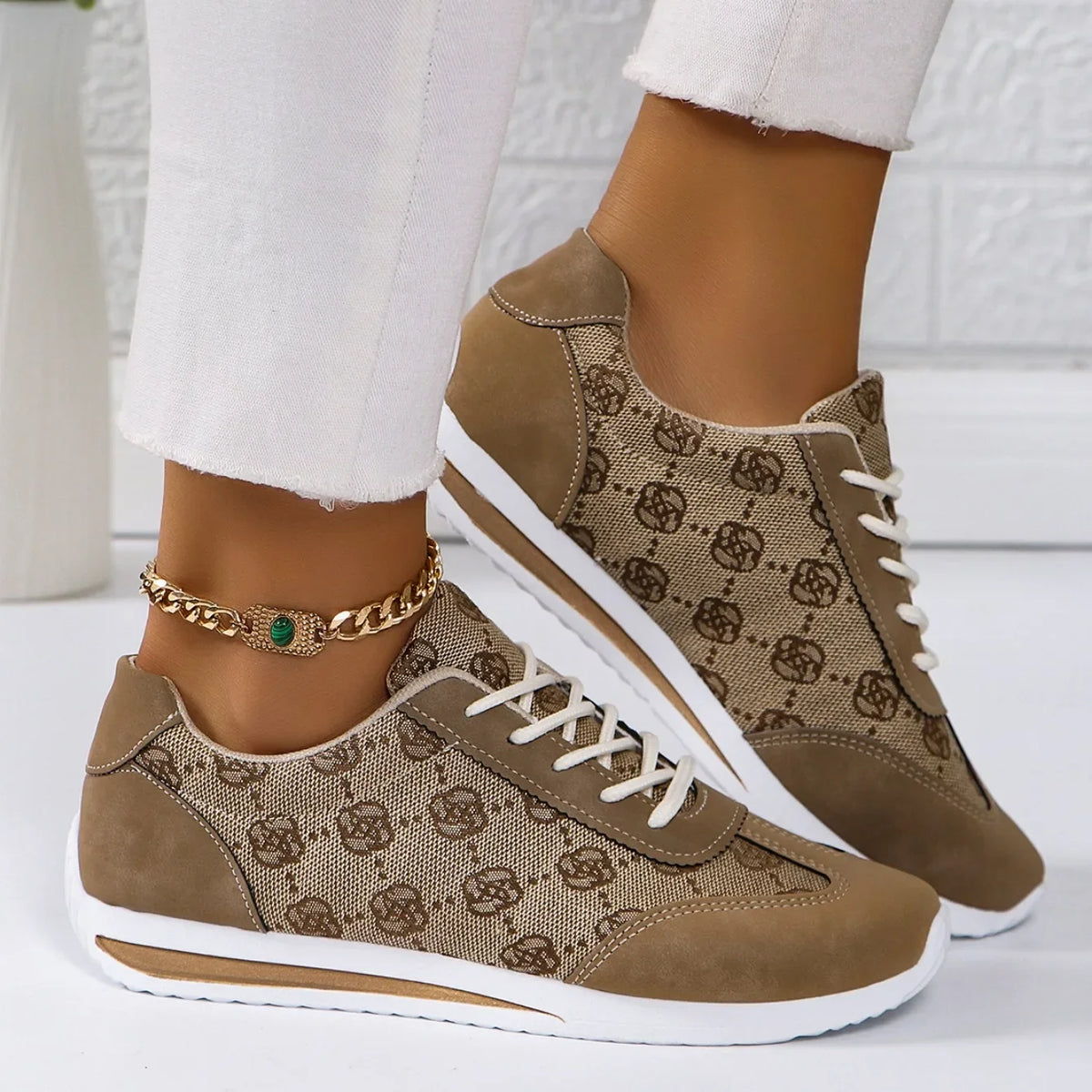 Breathable Cross Strap Sneakers for Women