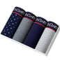 4pcs Cotton Boxer Shorts for Men Soft Underwear Set
