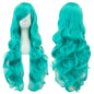 Soowee Curly Long Green Synthetic Hair Wig for Women