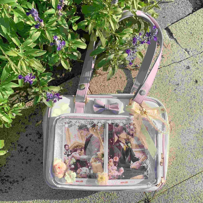 Y2K Transparent Bow Ita Bag Women Crossbody Handbag