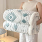 Geometric Jacquard Fleece Blanket Double Layer Taffeta