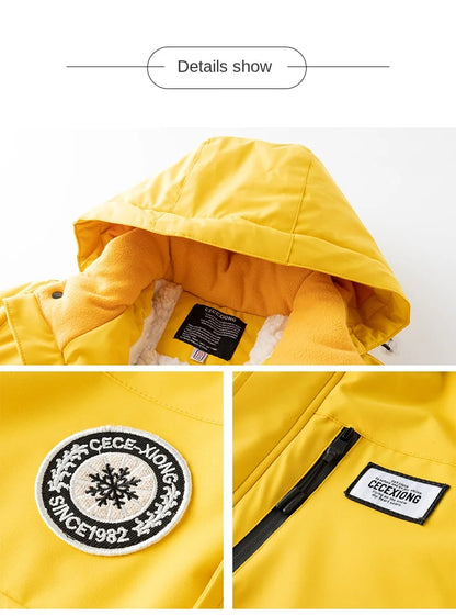 Winter Skiing Suit for Boys and Girls, Waterproof Polyester