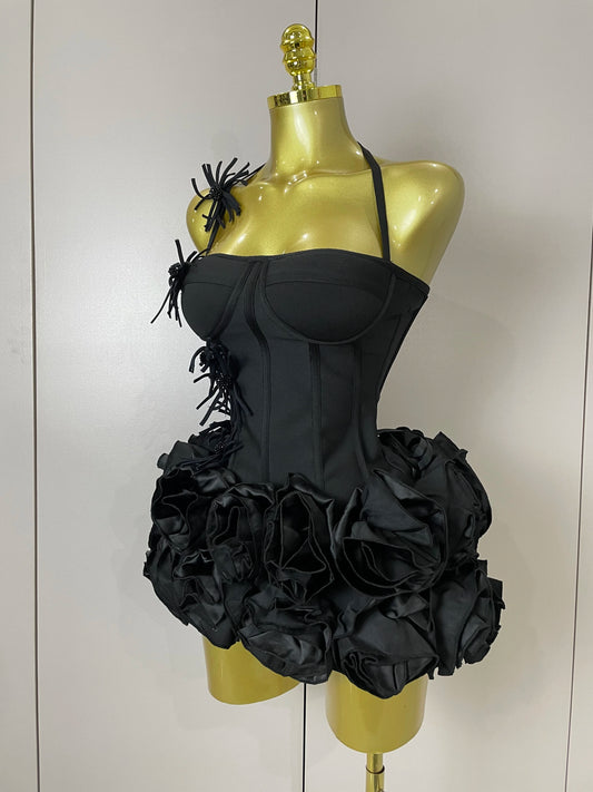 Women Red Black Bandage Two Piece Cocktail Gown