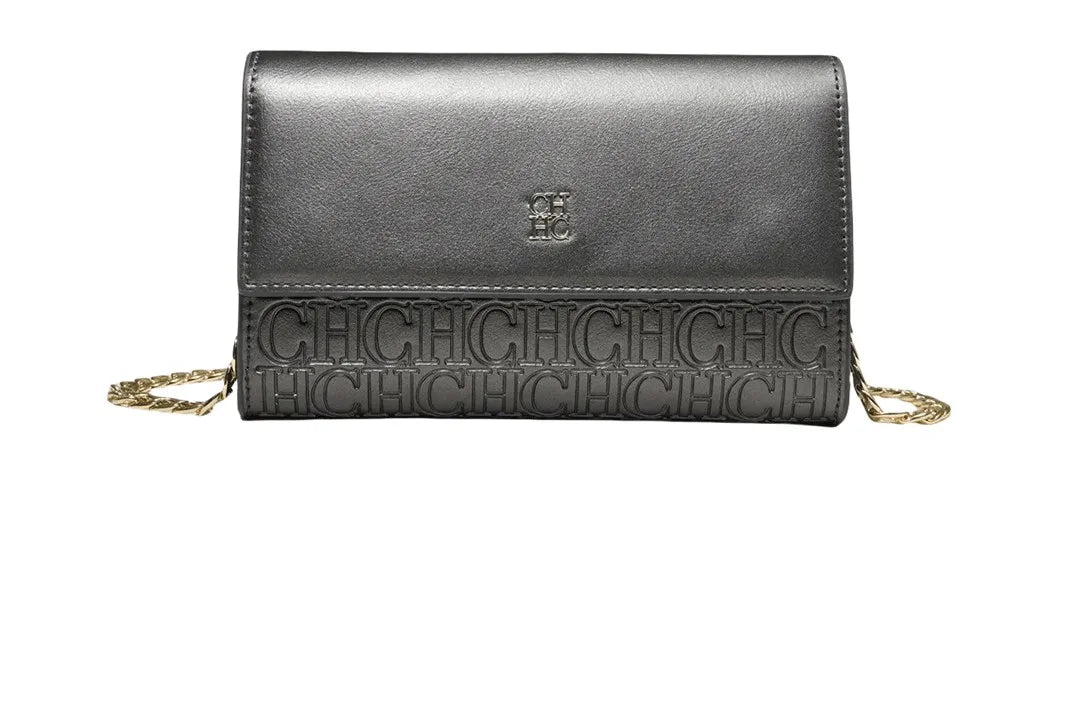 CH Women PU Leather Crossbody Bag with Metal Chain