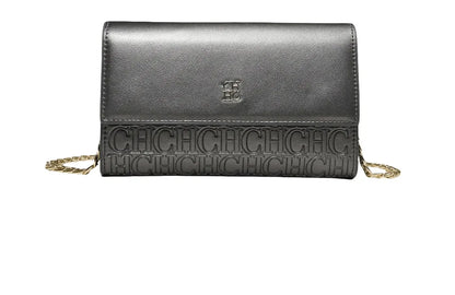 CH Women PU Leather Crossbody Bag with Metal Chain