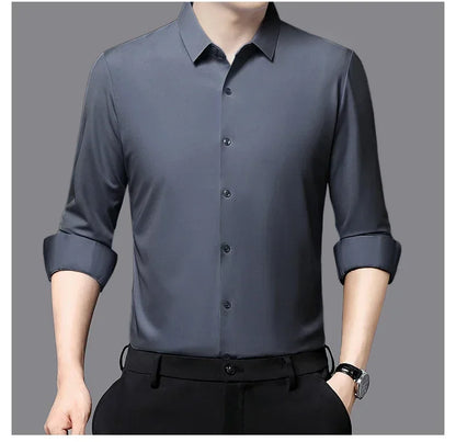 Men's Ultra-Stretch Slim-Fit Long Sleeve Shirt