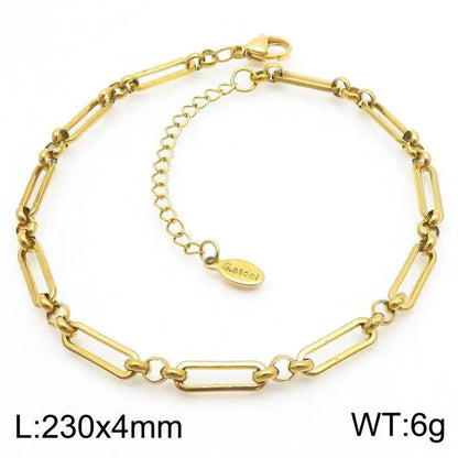 Gold Stainless Steel Bohemian Personalized Anklet