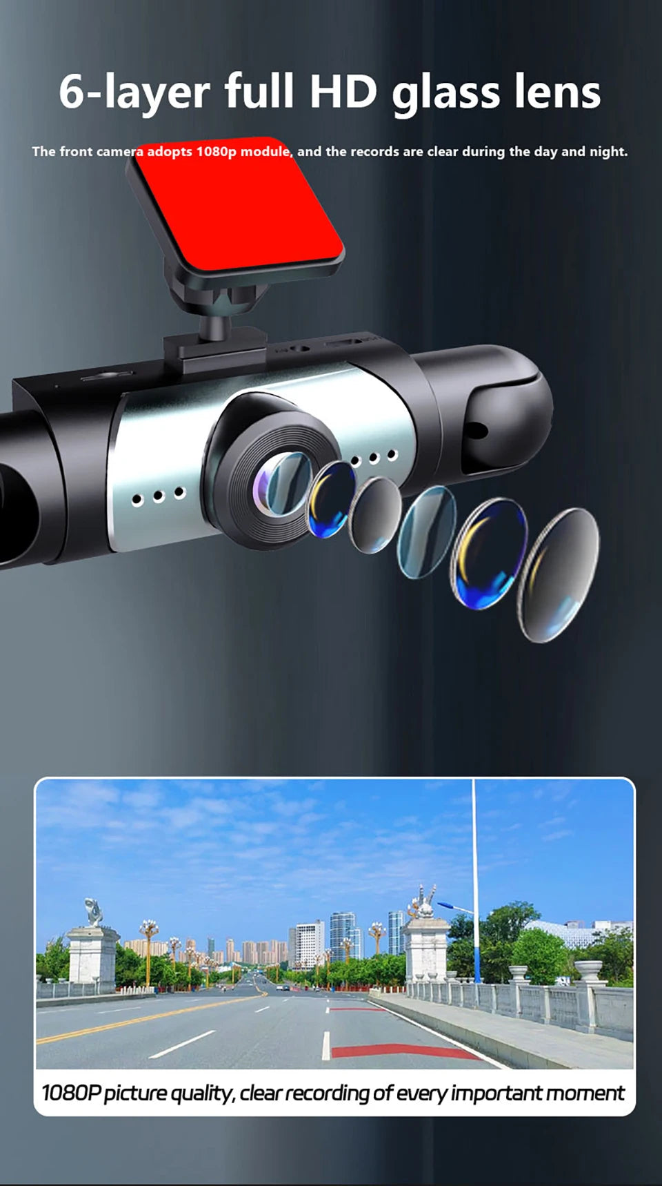 1080P Four-Channel Car DVR with Night Vision