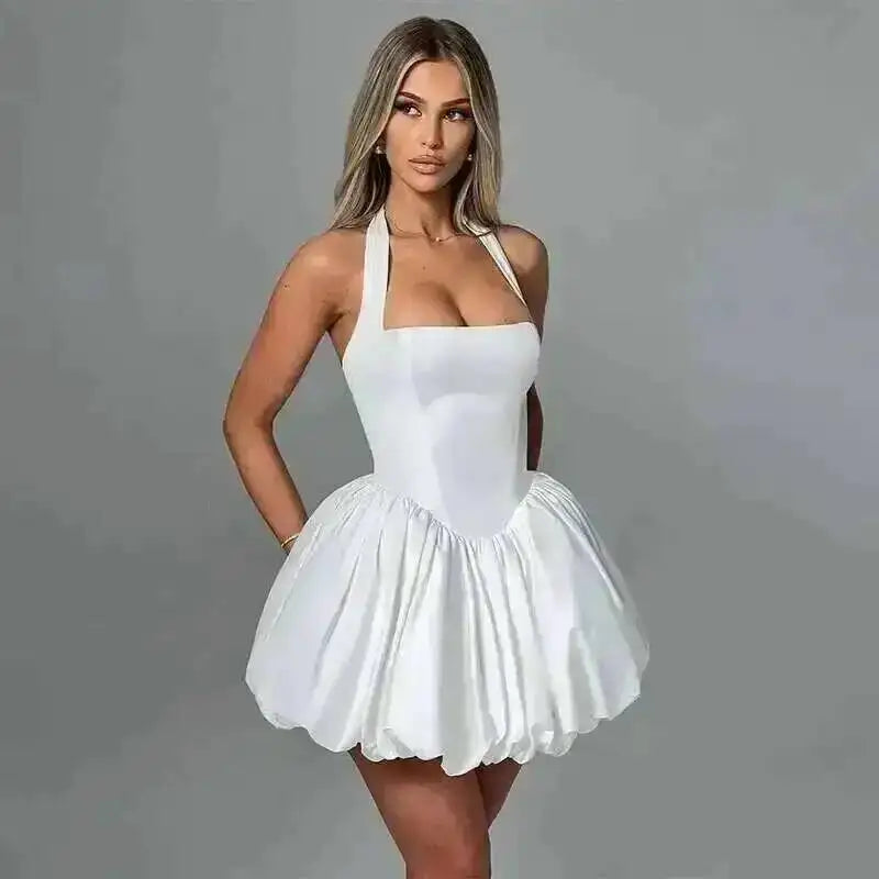 Avrilyaan Off Shoulder Backless A-line Mini Dress
