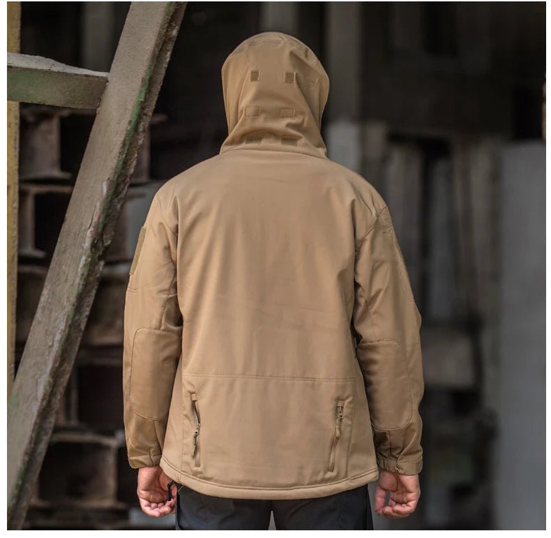 Military Shark Skin Soft Shell Jacket Men Tactical Waterproof