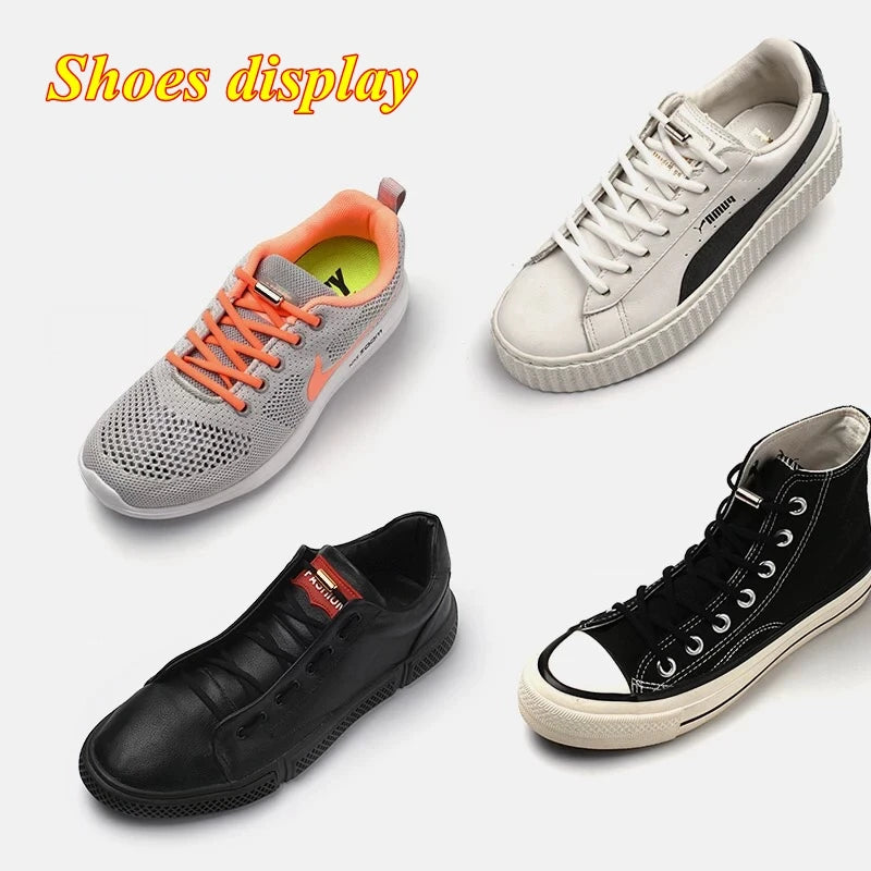Round Elastic No Tie Shoelaces for Kids and Adults