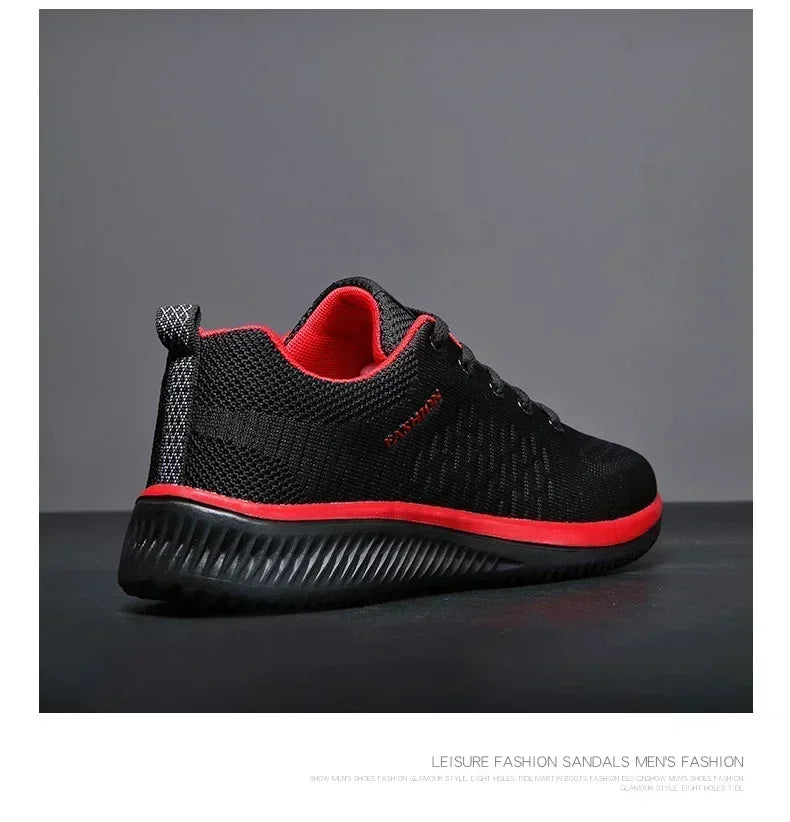 Men's Breathable Knit Running Sneakers Outdoor Gym Shoes