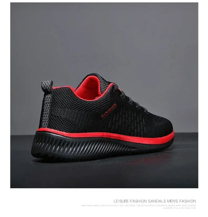 Men's Breathable Knit Running Sneakers Outdoor Gym Shoes