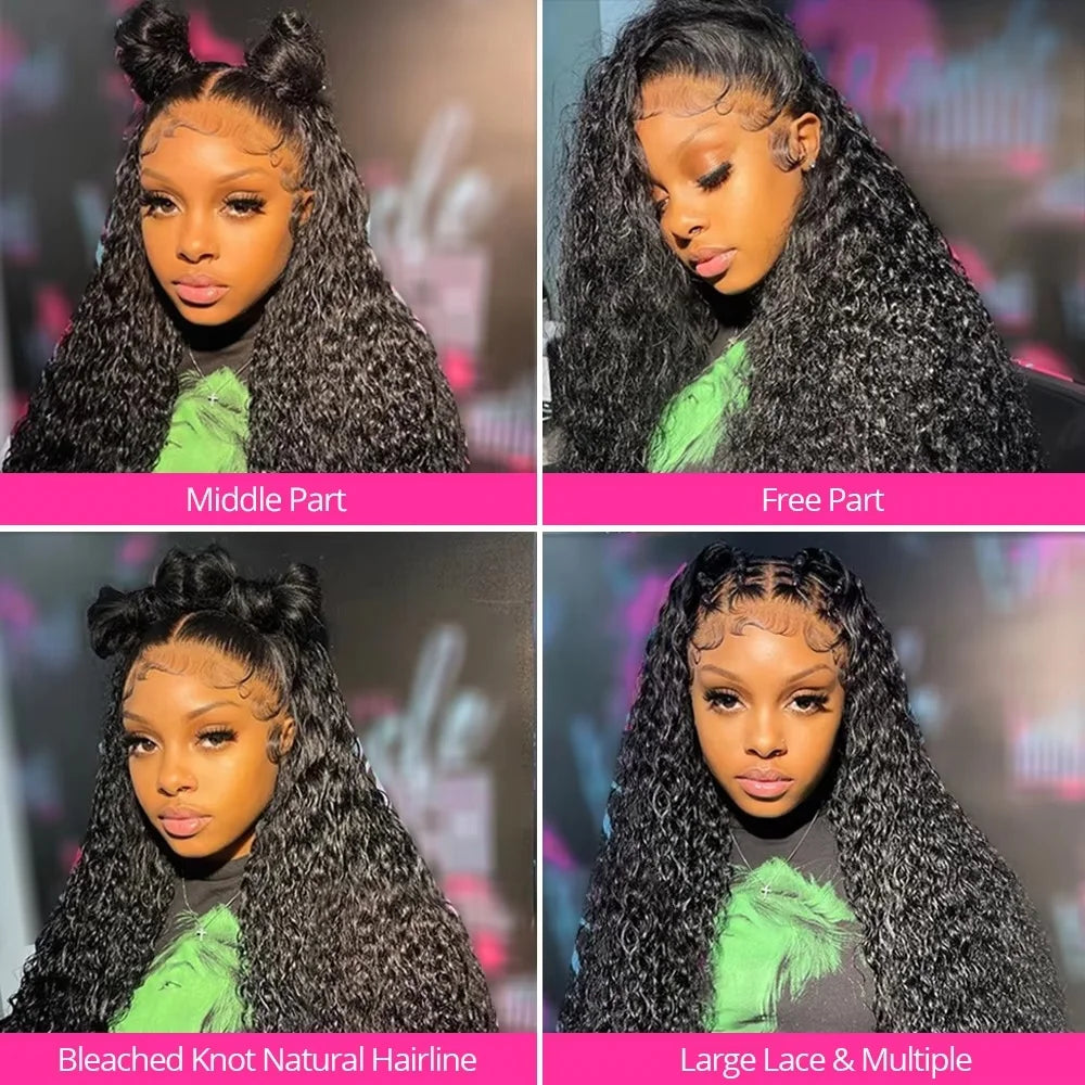 13x6 Glueless Brazilian Deep Wave Lace Frontal Wig