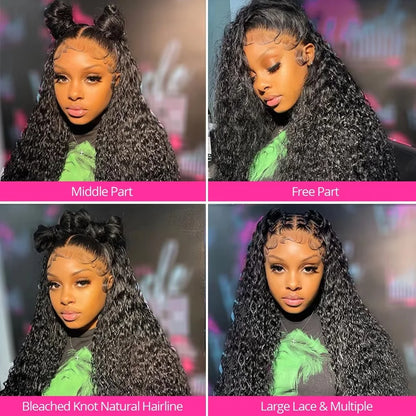 13x6 Glueless Brazilian Deep Wave Lace Frontal Wig