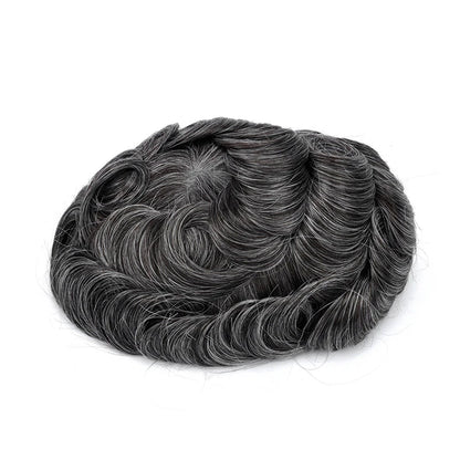 Topunique Swiss Lace Men Toupee Hair Replacement System