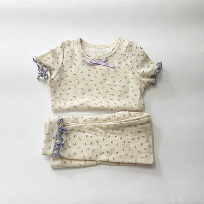 Cotton Long Sleeve T-Shirt and Pant Set for Girls