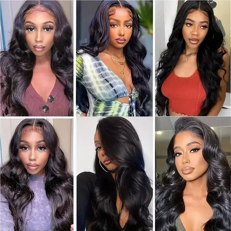 Body Wave Lace Frontal Wig 200 Density Human Hair 42 44 Inch