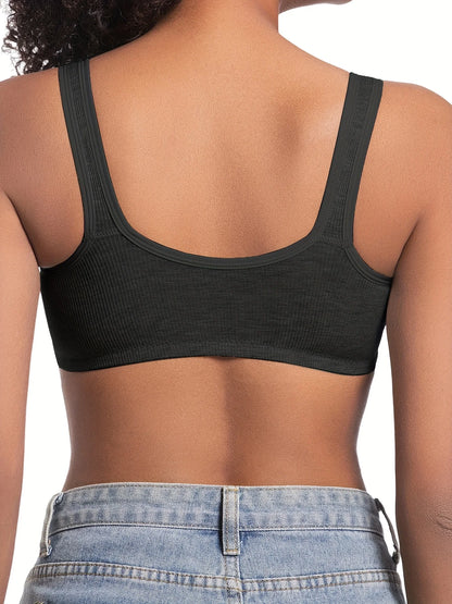 Women's Wire-Free Front Closure Full Coverage Bra
