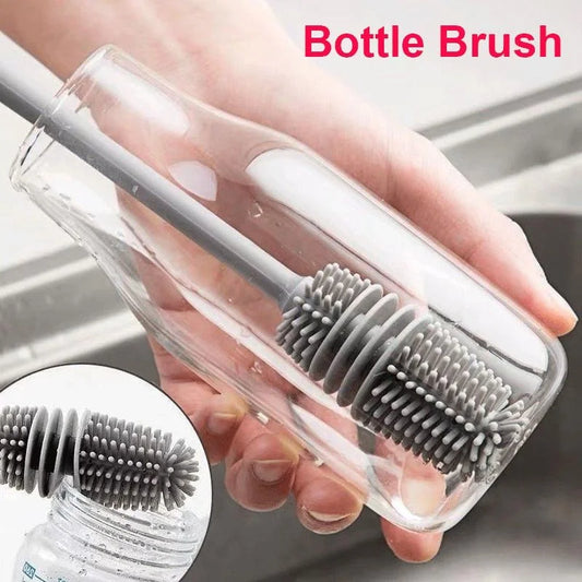 Silicone Long Handle Bottle and Cup Cleaning Brush