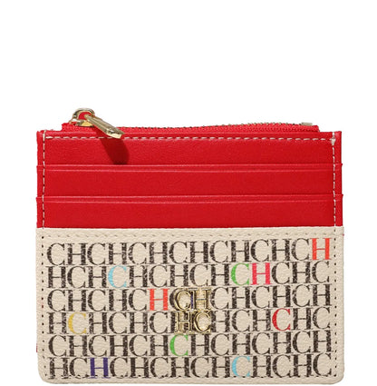 CH Women's Zipper Wallet with Letter Decoration