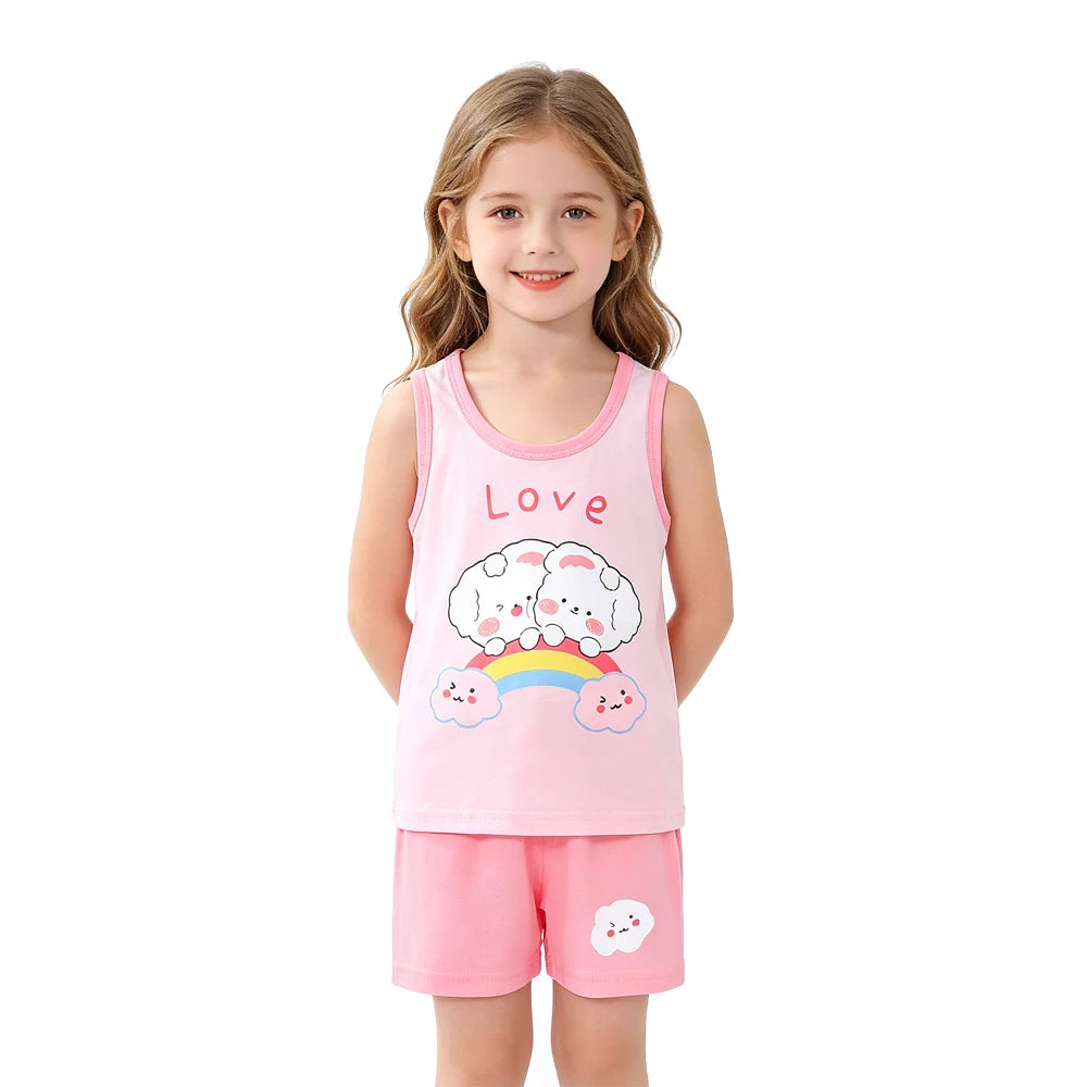 Cotton Summer Kids Clothing Set T-Shirt and Shorts