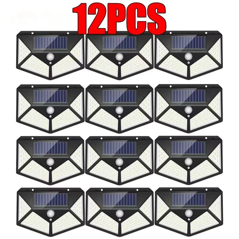 100 LED Solar Security Lamp Waterproof Motion Sensor