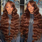 Chocolate Brown Body Wave Lace Front Human Hair Wig