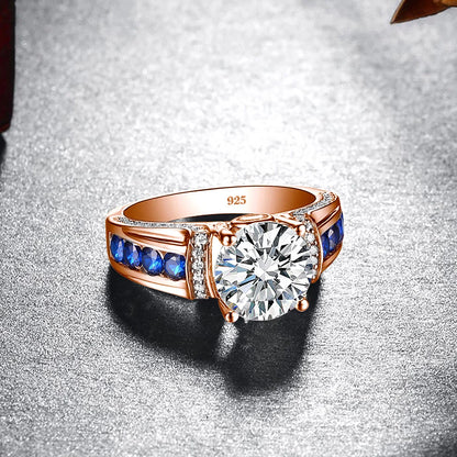 2ct Moissanite Diamond Ring for Women in Sterling Silver