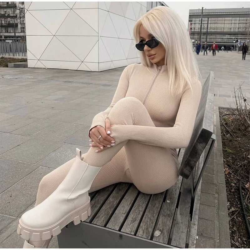 Fur-Trimmed Hooded One-Piece Ski Suit for Women