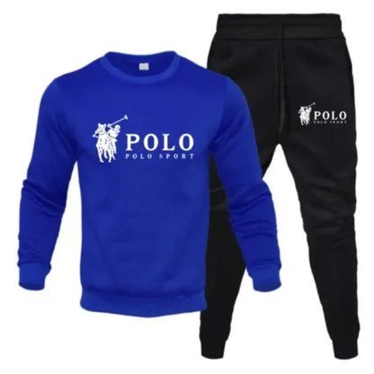 Men's Round-Neck Sweatshirt and Jogging Pants Set