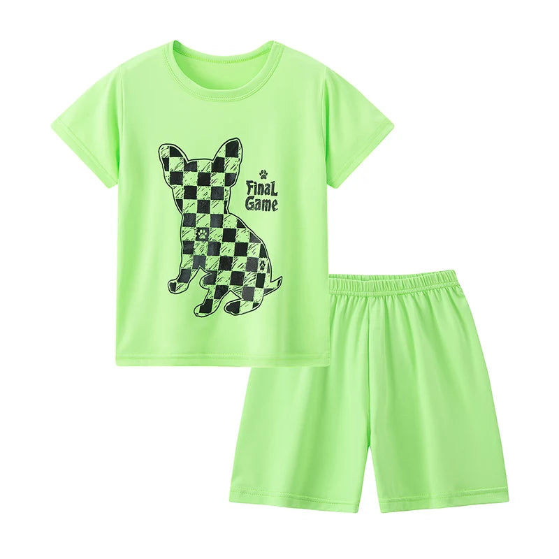 Children's Summer Short Sleeve Shorts Set